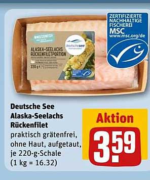 Deutsche See Alaska-Seelachs Rückenfilet