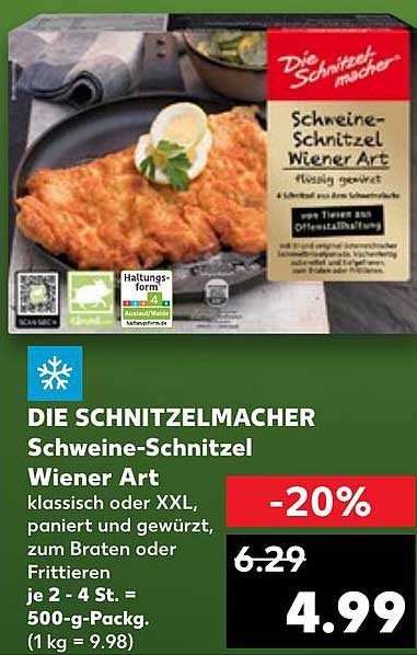 Die Schnitzelmacher Schweine-Schnitzel Wiener Art