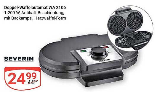 Doppel-Waffeleisen WA 2106 von Severin