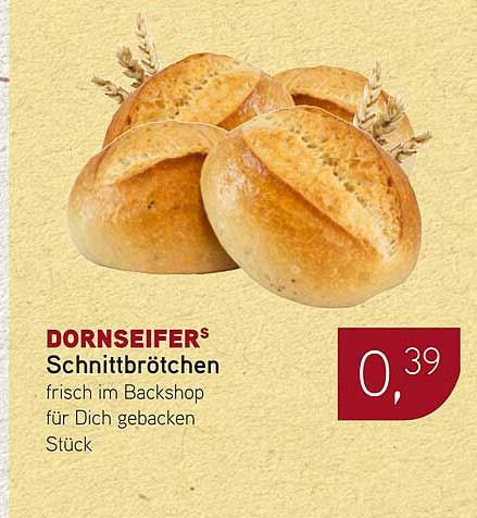DORNSEIFER'S Schnittbrötchen - frisch im Backshop für Dich gebacken