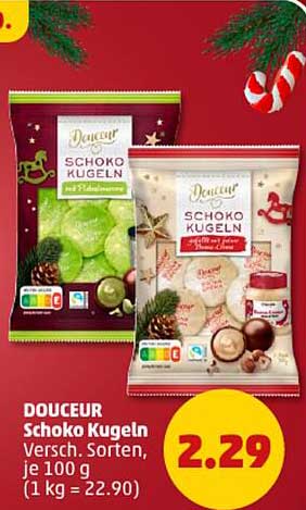 DOUCEUR Schoko Kugeln Versch. Sorten, je 100 g