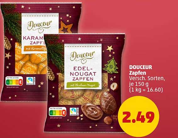 DOUCEUR Zapfen - Verschiedene Sorten, je 150 g
