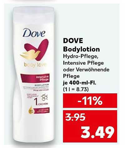 DOVE Bodylotion Hydro-Pflege, Intensive Pflege oder Verwöhnende Pflege je 400-ml-Fl.