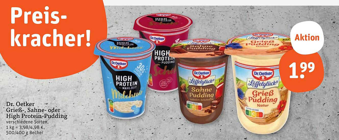 Dr. Oetker Grieß-, Sahne- oder High Protein-Pudding