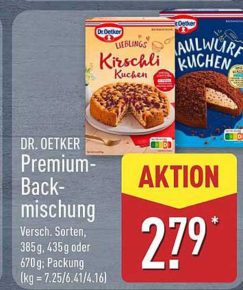 Dr. Oetker Premium-Backmischung – Verschiedene Sorten