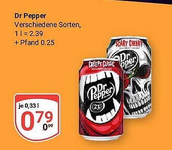 Dr Pepper - Verschiedene Sorten