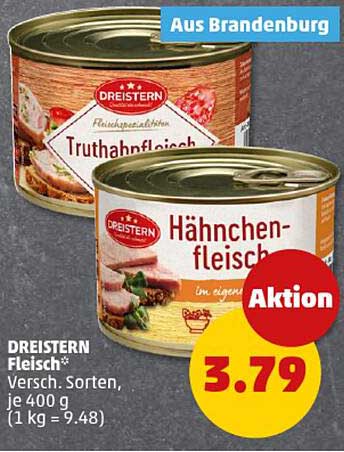 DREISTERN Fleisch – Verschiedene Sorten, je 400 g