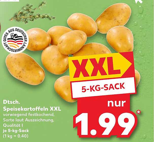 Dt. Speisekartoffeln XXL, 5-kg-Sack