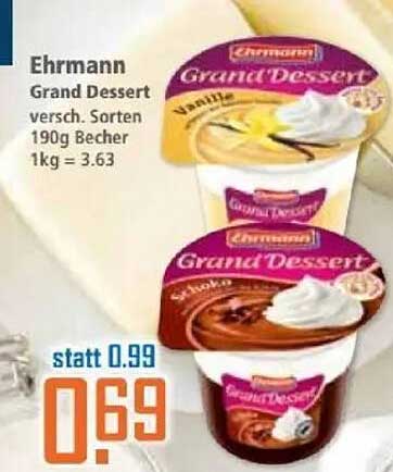 Ehrmann Grand Dessert versch. Sorten 190g Becher