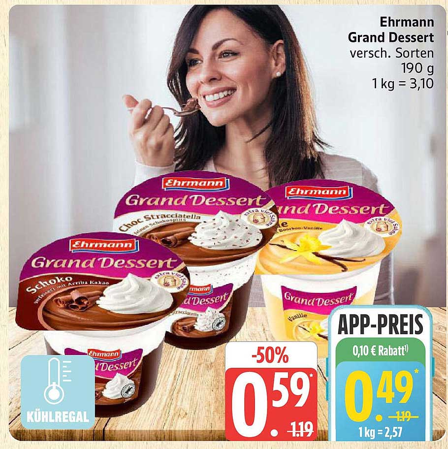 Ehrmann Grand Dessert verschiedene Sorten 190 g