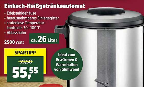 Einkoch-Heißgetränkeautomat