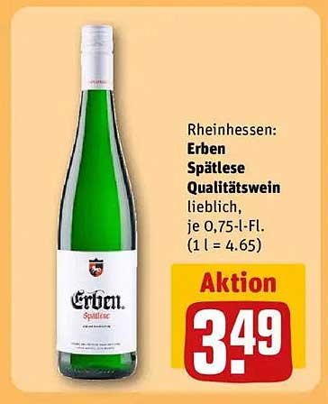 Erben Spätlese Qualitätswein lieblich, je 0,75-l-Fl.