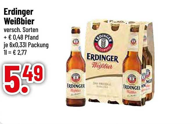 Erdinger Weißbier – Verschiedene Sorten im 6er Pack