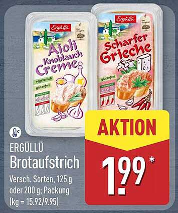 ERGÜLLÜ Brotaufstrich - Aijoli Knoblauch Creme und Scharfer Grieche