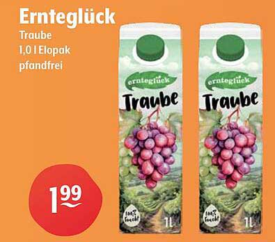 Ernteglück Traube 1,0 l Elopak pfandfrei