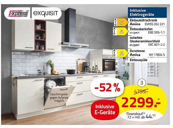 exquisit Küchenzeile mit Elektrogeräten - Jetzt zum Top-Preis!