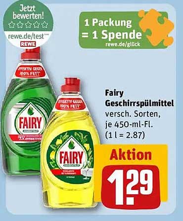 Fairy Geschirrspülmittel - Verschiedene Sorten, je 450 ml