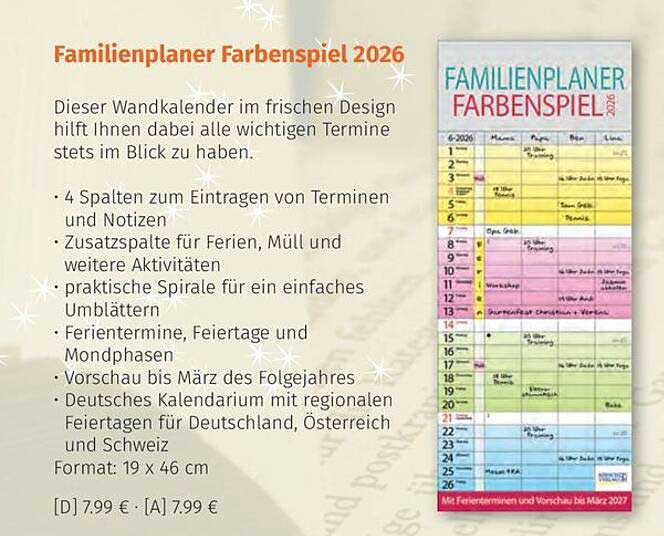 Familienplaner FarbenSpiel 2026
