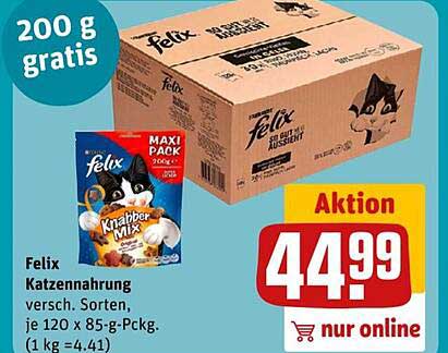 Felix Katzennahrung Knabber Mix Maxi Pack 120 x 85 g - Aktion