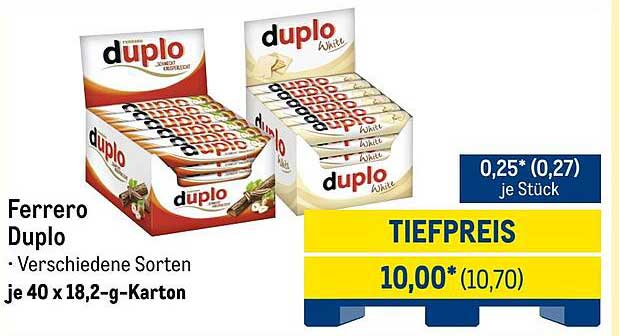 Ferrero Duplo – Verschiedene Sorten