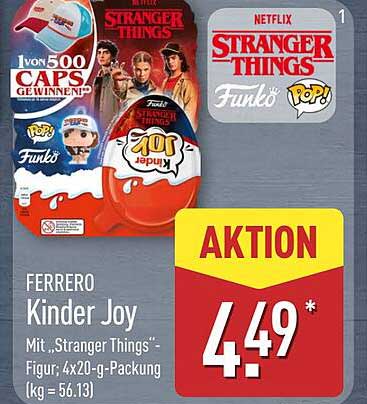 FERRERO Kinder Joy mit „Stranger Things“-Figur - 4x20-g-Packung