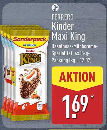 Ferrero Kinder Maxi King 4 Stück