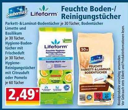 Feuchte Boden-/Reinigungstücher
