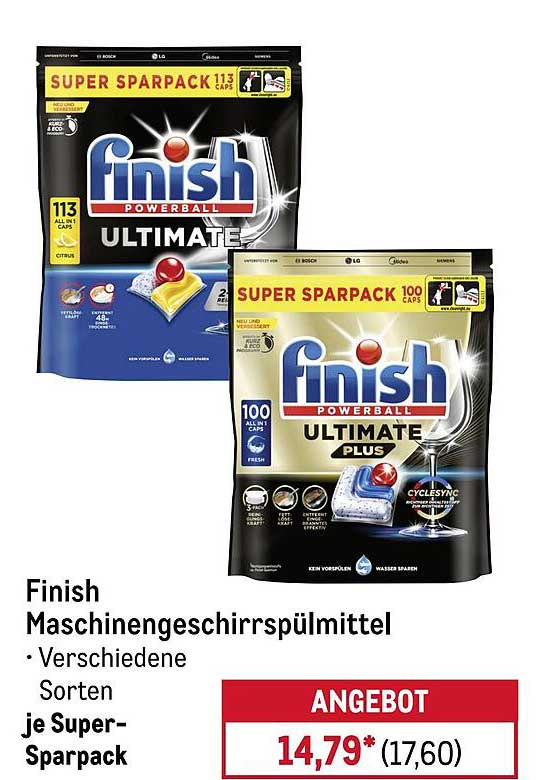 Finish Maschinen Geschirrspülmittel – Verschiedene Sorten