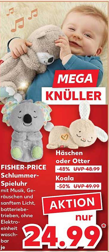 FISHER-PRICE Schlummer-Spieluhr mit Musik, Geräuschen und sanftem Licht