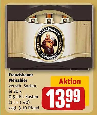 Franziskaner Weissbier 0,5 l Fl.-Kasten - Aktionspreis