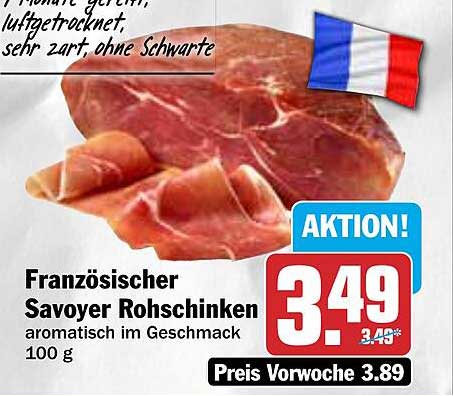 Französischer Savoyer Rohschinken 100 g