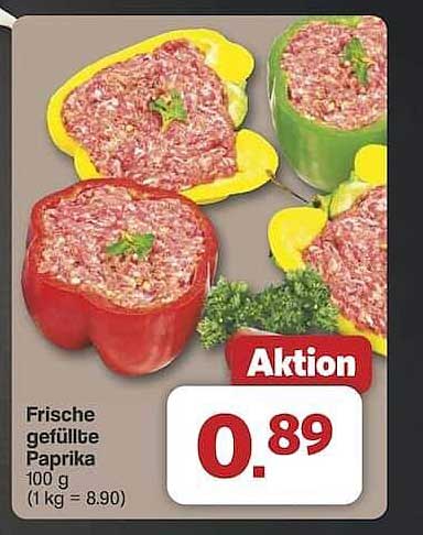 Frische gefüllte Paprika