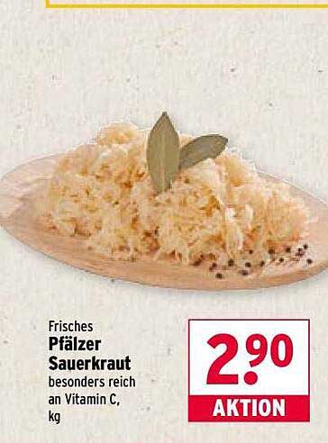 Frisches Pfälzer Sauerkraut besonders reich an Vitamin C, kg