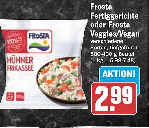 Frosta Fertiggerichte oder Frosta Veggies/Vegan - Hühner Frikassee