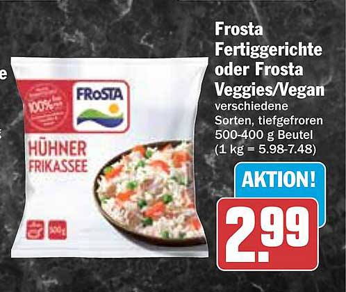 Frosta Fertiggerichte oder Frosta Veggies/Vegan - Hühner Frikassee