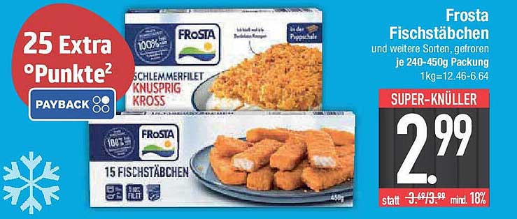 Frosta Fischstäbchen und weitere Sorten, gefroren