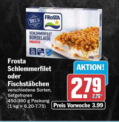 Frosta Schlemmerfilet oder Fischstäbchen - AKTION!
