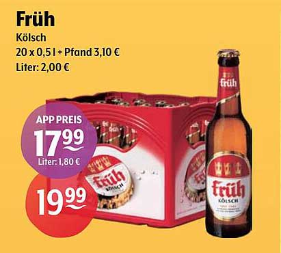 Früh Kölsch Bier 20 x 0,5 l + Pfand