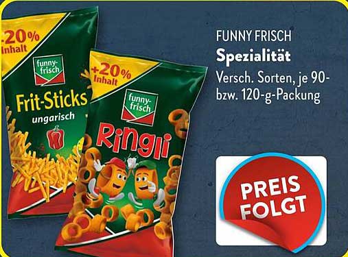 FUNNY FRISCH Frit-Sticks und Ringli – Spezialität