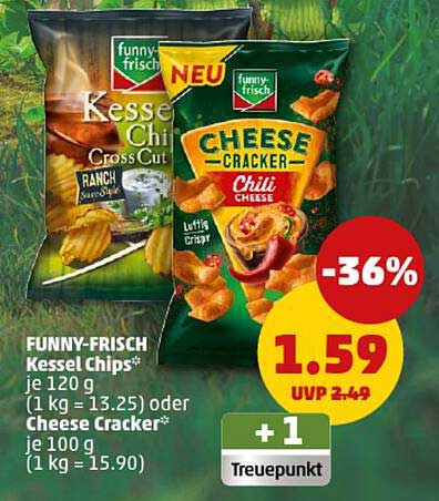 FUNNY-FRISCH Kessel Chips* je 120 g oder Cheese Cracker* je 100 g