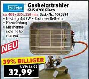 Gasheizstrahler GHS 4200 Piezo