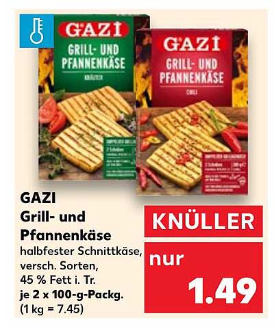GAZI Grill- und Pfannenkäse 2 x 100-g-Pack