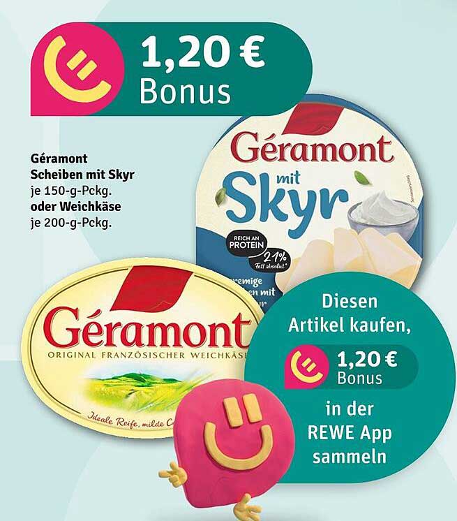 Géramont Scheiben mit Skyr oder Weichkäse je 150-g- bzw. 200-g-Pckg.