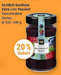GLOBUS Konfitüre Extra oder Passiert, verschiedene Sorten, je 330–340 g