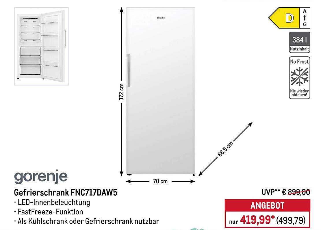 Gorenje Gefrierschrank FNC717DAW5