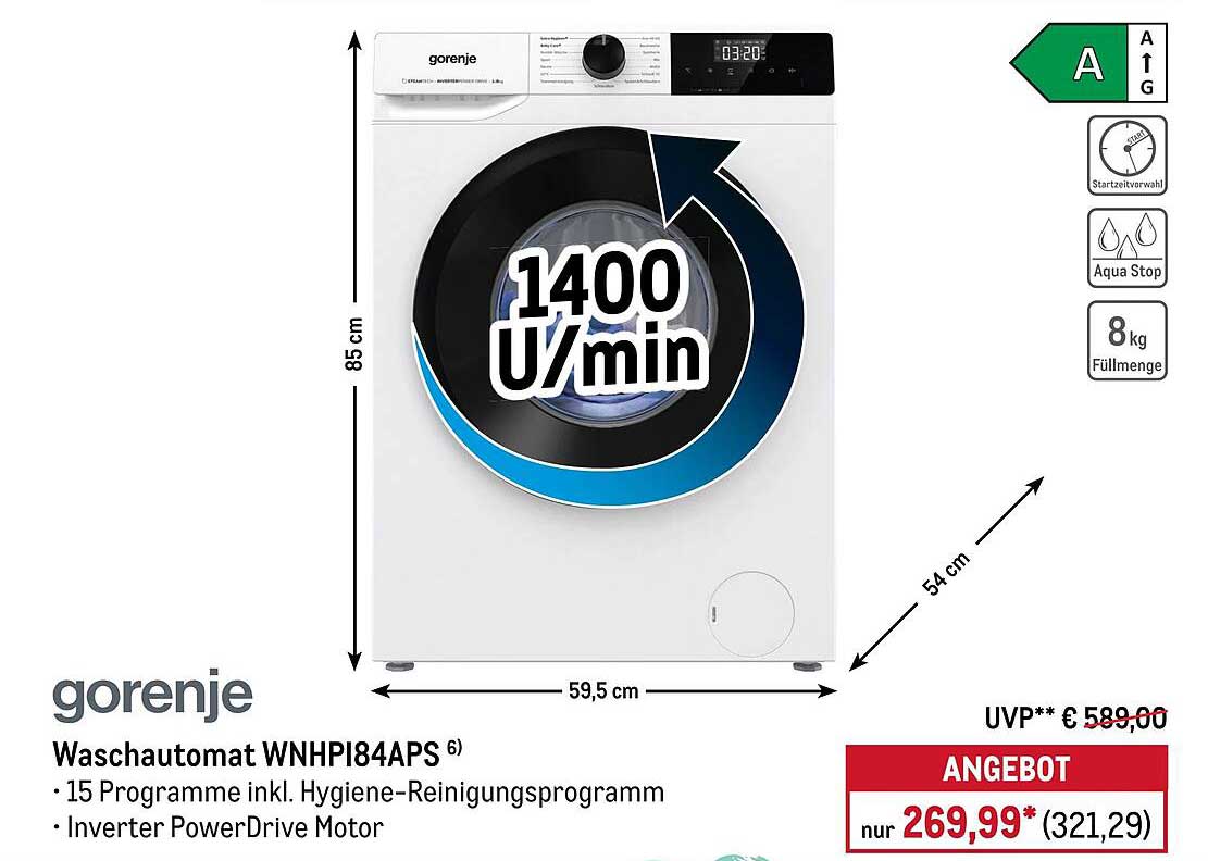 gorenje Waschautomat WNHPI84APS