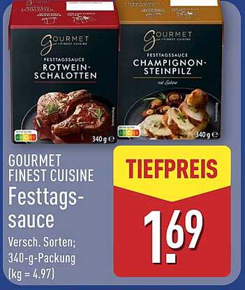 GOURMET FINEST CUISINE Festtagsauce – Rotwein-Schalotten und Champignon-Steinpilz