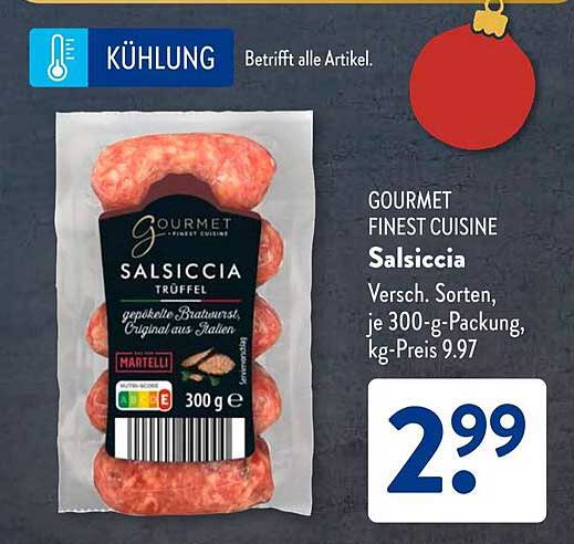 GOURMET FINEST CUISINE Salsiccia Trüffel, 300-g-Packung