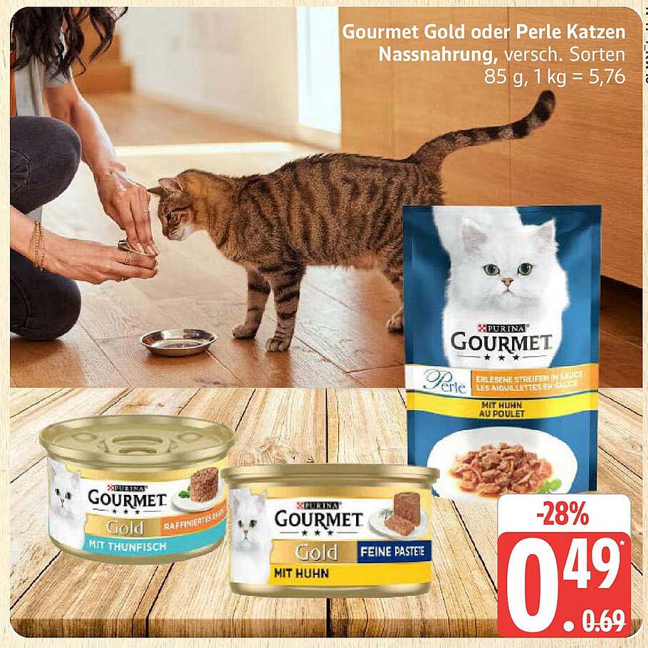 Gourmet Gold oder Perle Katzen Nassnahrung, verschiedene Sorten 85 g