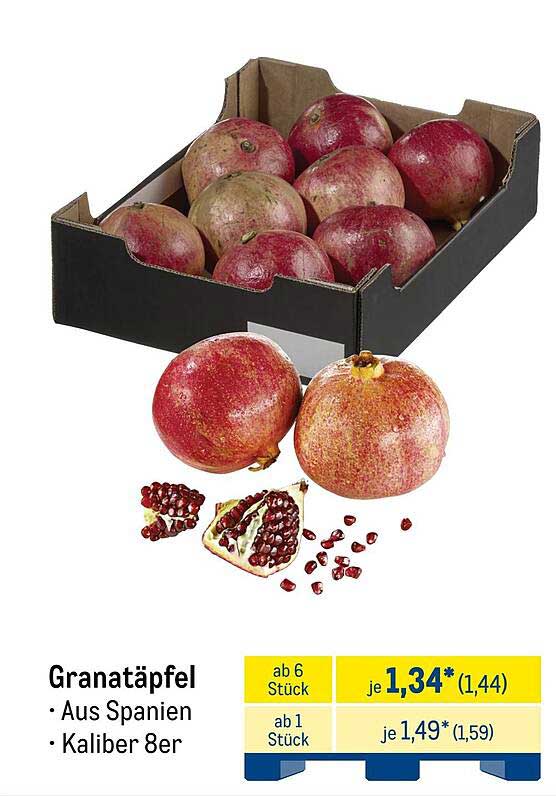 Granatäpfel aus Spanien, Kaliber 8